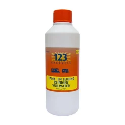 123 Products  Press vuilwatertank en -leiding reiniger 500 ml< Schoonmaakartikelen