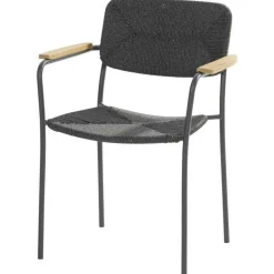 4 Seasons Outdoor  Bora stapelbare tuinstoel anthracite teak< Tuinstoelen