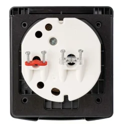 ABL 12V en TV wanduitvoerdoos zwart< Camping Elektra