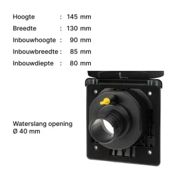 Tankdoorvoeren & Afvoerpluggen-ABL Watertank vulopening invoerdoos zwart