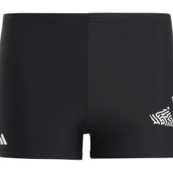 adidas 3 Bar Logo zwemboxer junior black white< Zwembroek