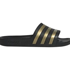 Badslippers|Slippers-adidas Adilette Aqua slippers core black gold metallic