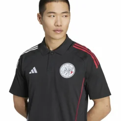 adidas Ajax Tiro 25 polo heren black white bold red< Voetbalkleding