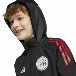 Voetbalkleding-adidas Ajax Tiro 25 trainingsjack junior black