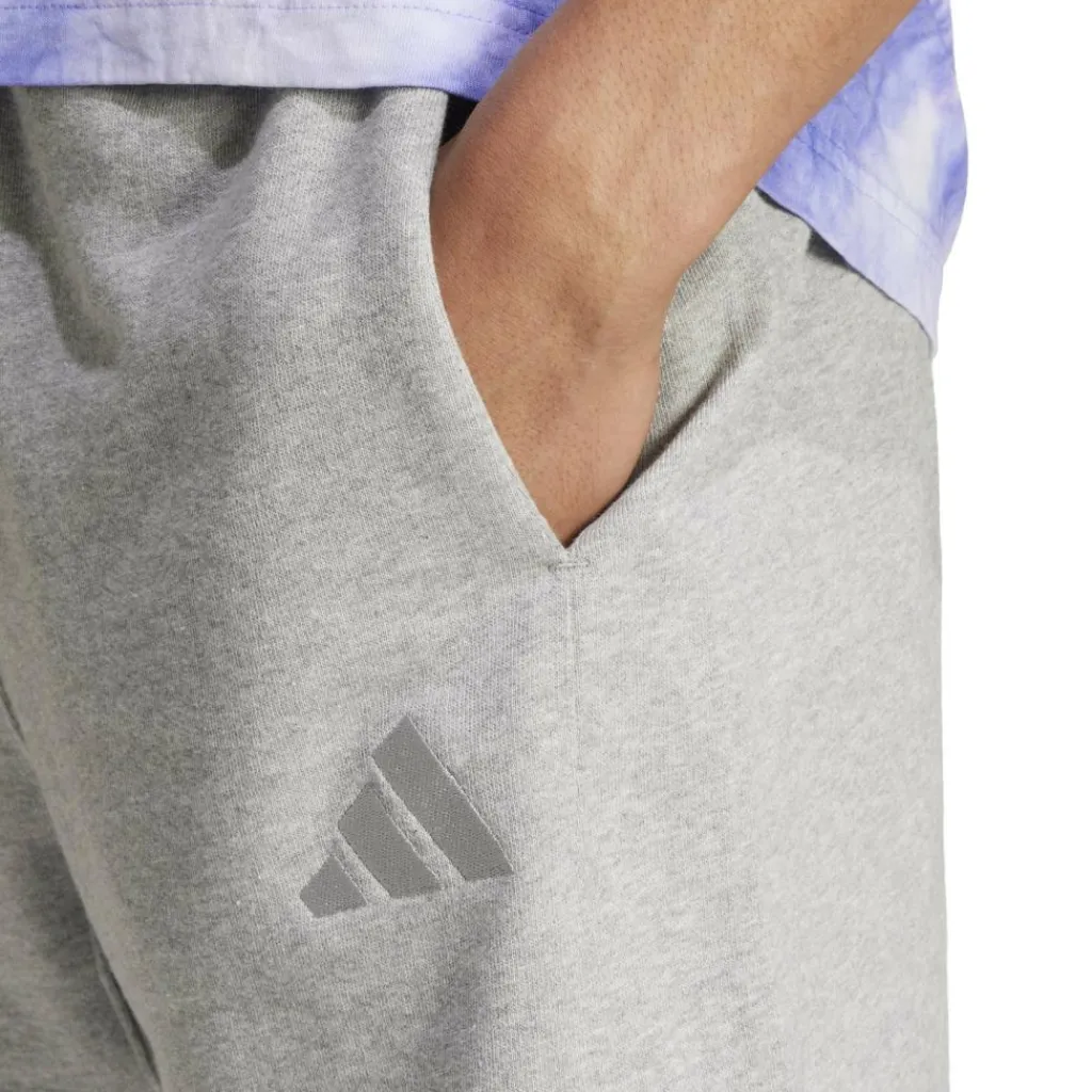 Broeken-adidas ALL SZN French Terry short heren medium grey heather