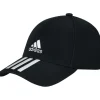 Tenniskleding-adidas Baseball 3-Stripes Twill tennispet black - L
