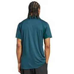 Tenniskleding-adidas Climacool Freelift tennispolo heren aurora ivy