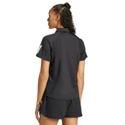 Tenniskleding-adidas Club Climacool 3-Stripes tennispolo dames black