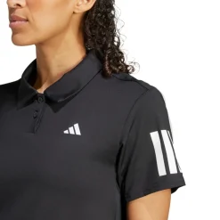 Tenniskleding-adidas Club Climacool 3-Stripes tennispolo dames black