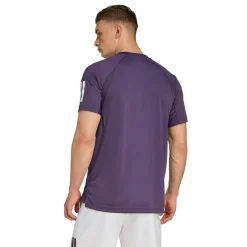 adidas Club Climacool 3-Stripes tennisshirt heren  burgundy< Tenniskleding