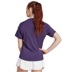 Tenniskleding-adidas Club 3-Stripes Climacool tennisshirt dames  burgundy