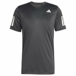 Tenniskleding-adidas Club 3-stripes tennisshirt heren black
