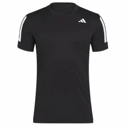 Tenniskleding-adidas Club 3-stripes tennisshirt heren black