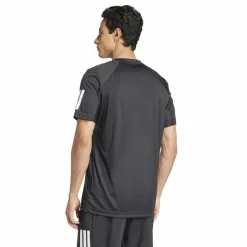 Tenniskleding-adidas Club 3-stripes tennisshirt heren black