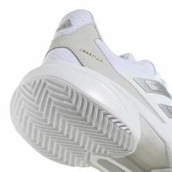 Tennisschoenen-adidas Courtjam Control 3 Clay tennisschoenen dames cloud white silver metallic grey one