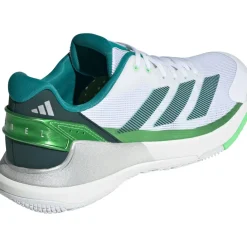 Padelschoenen-adidas Crazyquick padelschoenen heren cloud white aurora ivy lime burst
