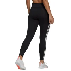 Sportbroek-adidas Designed To Move 3-Stripes sportlegging dames  black white