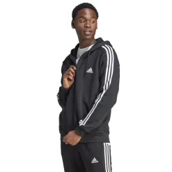 adidas Essential Fleece 3-Stripes vest heren black< Truien & Vesten