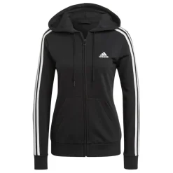 adidas Essentials French Terry 3-Stripes trainingsjack dames black< Trainingsjack