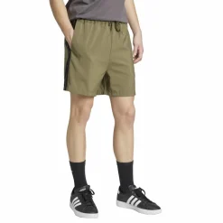 adidas Essentials 3-stripes Chelsea short heren olive strata black< Broeken