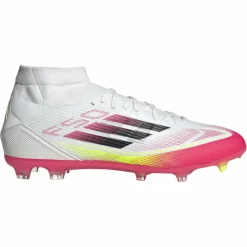 Voetbalschoenen-adidas F50 League FG MG Mid voetbalschoenen heren cloud white core black solar yellow