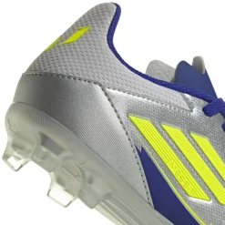 Voetbalschoenen-adidas F50 League Messi FG MG voetbalschoenen junior silver metallic solar yellow lucid blue