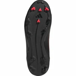 Voetbalschoenen-adidas F50 League Mid FG MG voetbalschoenen junior core black iron metallic lucid red