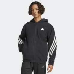 Trainingsjack-adidas Future Icons 3-Stripes Polar fleece trainingsjack black