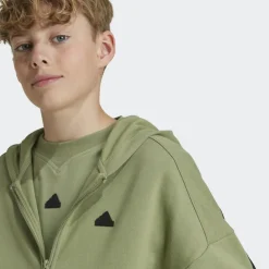 adidas Future Icons 3-Stripes trainingsjack junior tent green black< Trainingsjack