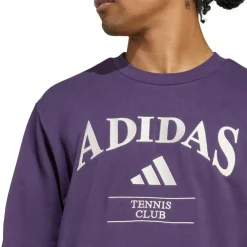 Tenniskleding-adidas Heritage Graphic tennistrui heren burgundy chalk white