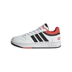 Schoenen-adidas Hoops 3.0 schoenen junior cloud white core black bright red