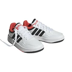 Schoenen-adidas Hoops 3.0 schoenen junior cloud white core black bright red
