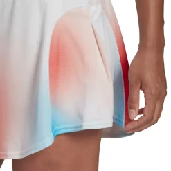 Tenniskleding-adidas Mel Match tennisrokje dames white black vivid red