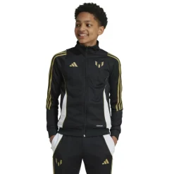 Voetbalkleding-adidas Messi trainingsjack junior black gold