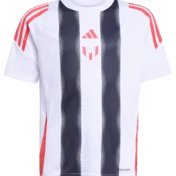Voetbalkleding-adidas Messi voetbalshirt junior white semi lucid red
