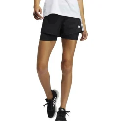 Sportbroek-adidas Pacer 3-Stripes 2-in-1 short dames black