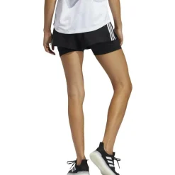 Sportbroek-adidas Pacer 3-Stripes 2-in-1 short dames black