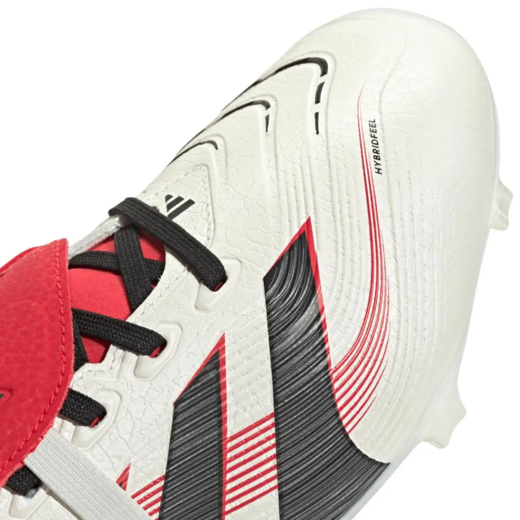 adidas Predator League FG MG voetbalschoenen off white core black pure ruby< Voetbalschoenen