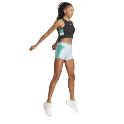 Sportshirt-adidas Techfit Colorblock Cropped Training tanktop dames  black semi court green