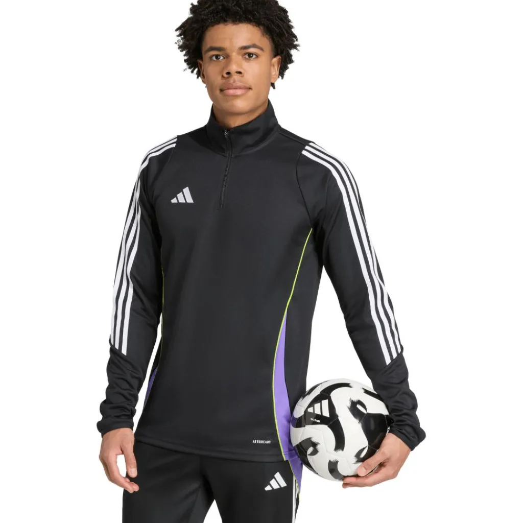 adidas Tiro 24 trainingsjack heren black purple rush< Voetbalkleding