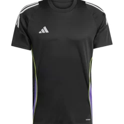 Voetbalkleding-adidas Tiro 24 voetbalshirt heren black purple rush