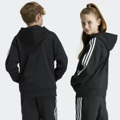 Sport Trui-adidas Tiro fleece hoodie junior black white