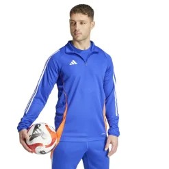 adidas Tiro trainingsshirt heren 24 lucid blue white app solar red< Voetbalkleding