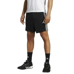 adidas Train Essentials Piqué 3-Stripes short heren black white< Broeken