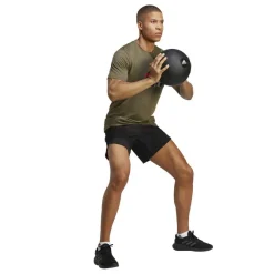 Sportshirt-adidas Train Essentials Seasonal Logo trainingsshirt  heren olive strata