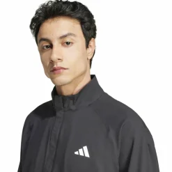 Tenniskleding-adidas Walk On trainingsjack heren black