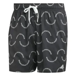 Zwembroek-adidas Wave Logo CLX zwembroek heren black off white