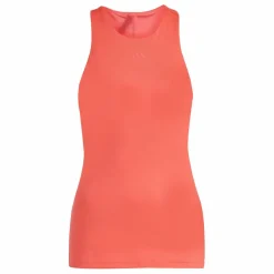 Tenniskleding-adidas Y-Tank tennis tanktop dames semi lucid red