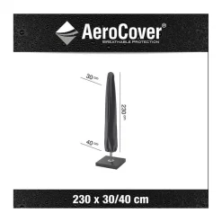 Aerocover Parasolhoes 230 x 30-40 antraciet< Tuinmeubelhoezen