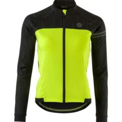 Fietskleding-Agu Winter fietsjack dames yellow - L